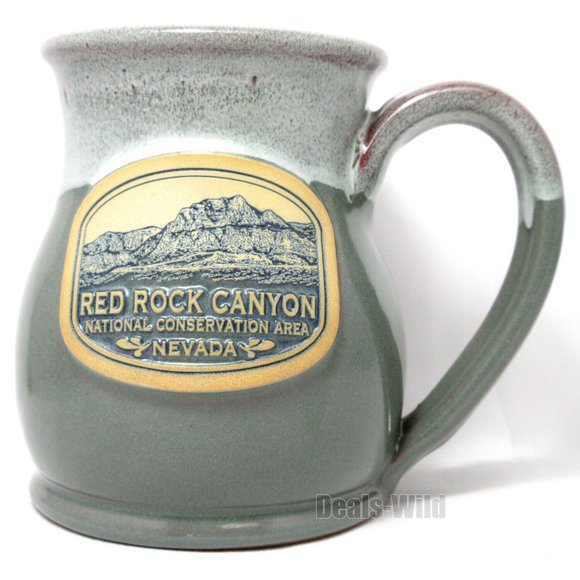 NEW 2021 Red Rock Canyon National Park Gift John Deneen Pottery Coffee Mug Sage - Picture 1 of 6